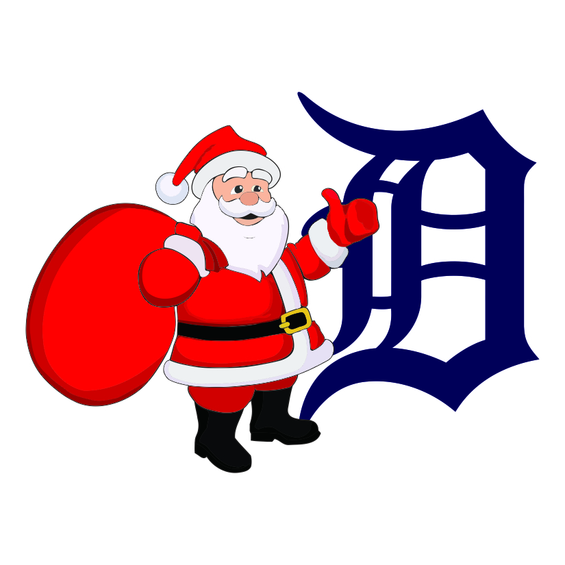 Detroit Tigers Santa Claus Logo iron on paper